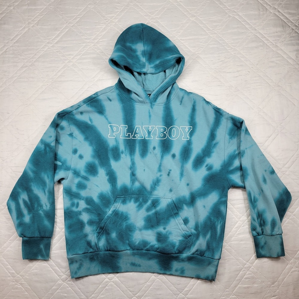 PlayBoy by Pacsun blue Tie-Dye pull over Hoodie men's S